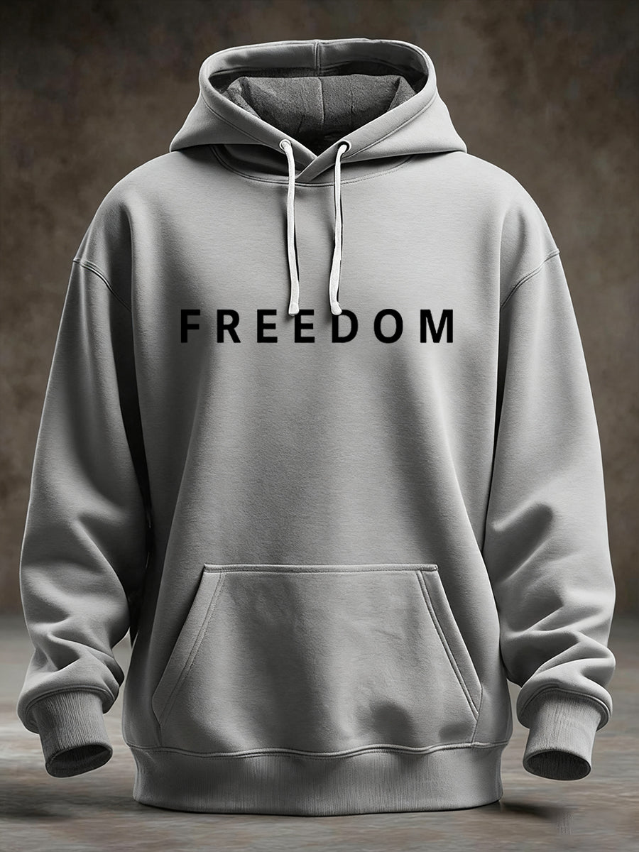 Men's Freedom Is Not Free R.I.P Charlie Kirk Oversized Drop-Shoulder Hoodie with Pockets