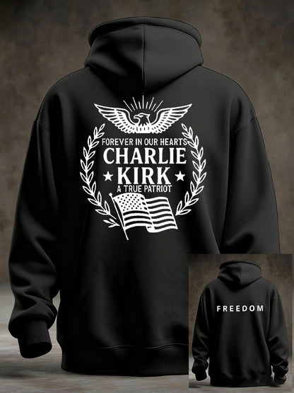 Men's Freedom Is Not Free R.I.P Charlie Kirk Oversized Drop-Shoulder Hoodie with Pockets