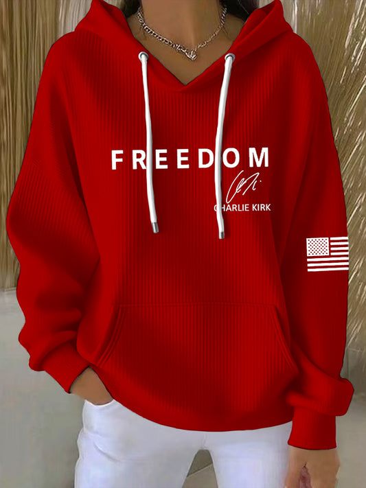 Women's Freedom Is Not Free R.I.P Charlie Kirk Long Sleeve Hoodie