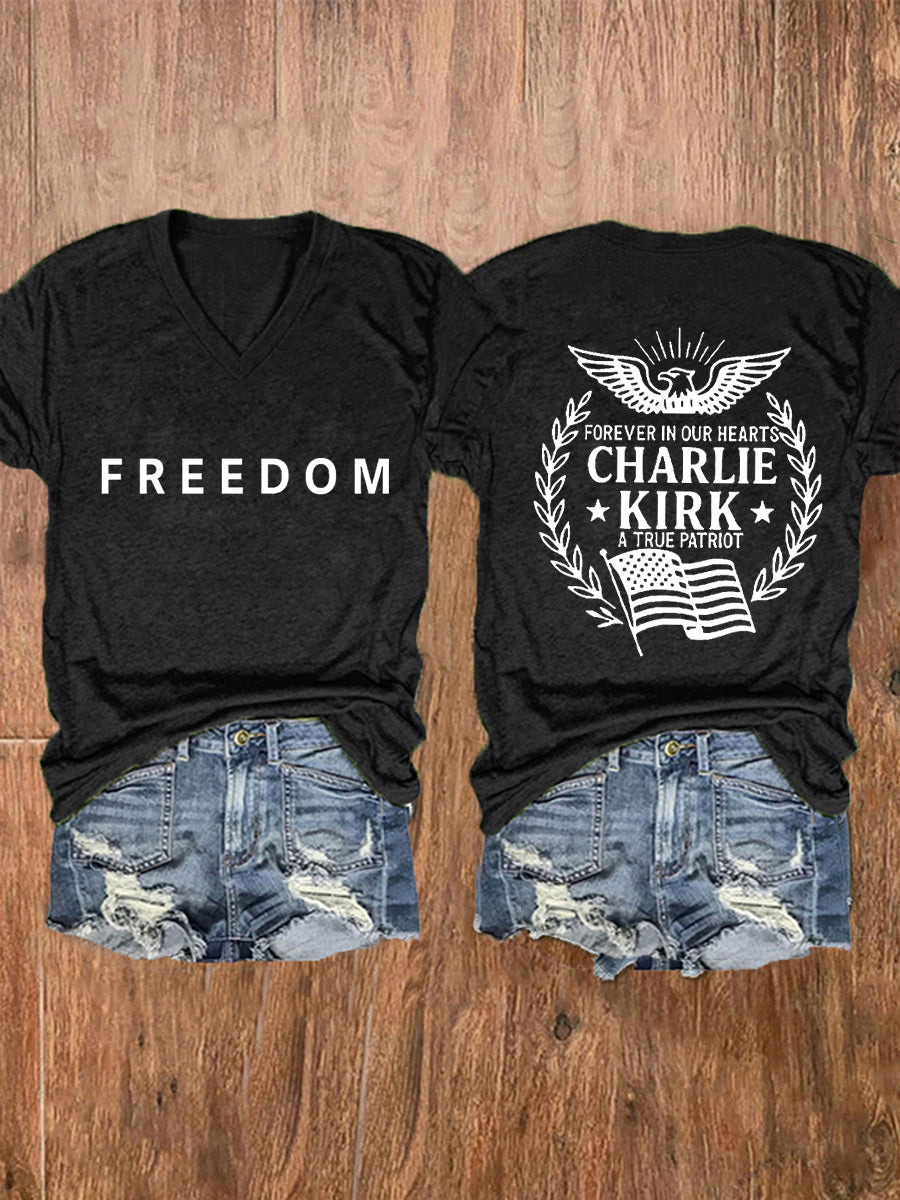 Women's Freedom Is Not Free R.I.P Charlie Kirk Short Sleeve T-shirt