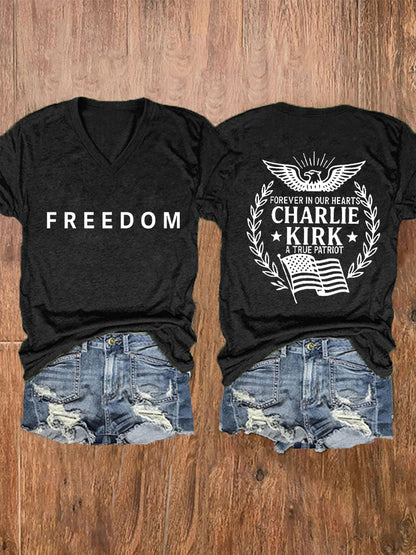 Women's Freedom Is Not Free R.I.P Charlie Kirk Short Sleeve T-shirt