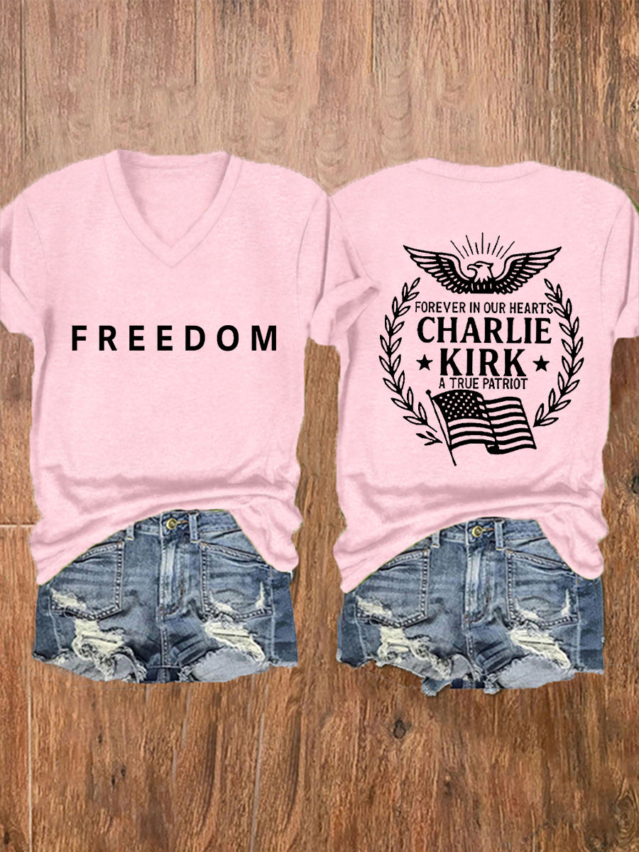 Women's Freedom Is Not Free R.I.P Charlie Kirk Short Sleeve T-shirt