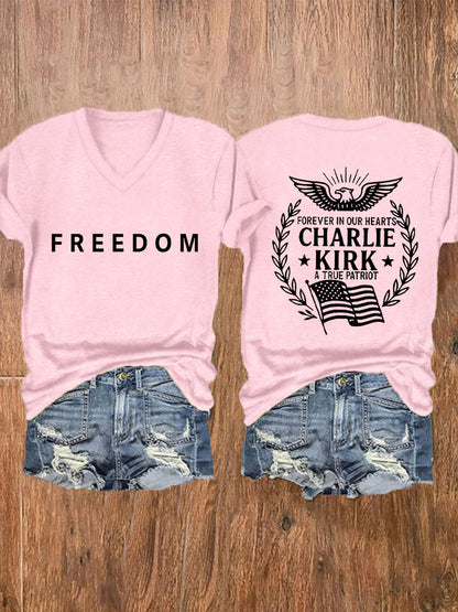 Women's Freedom Is Not Free R.I.P Charlie Kirk Short Sleeve T-shirt