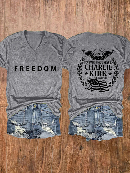 Women's Freedom Is Not Free R.I.P Charlie Kirk Short Sleeve T-shirt