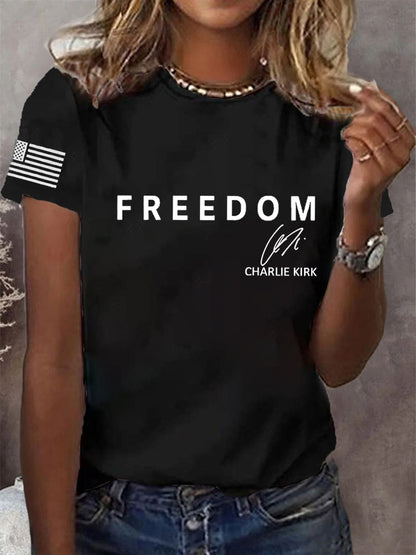 Women's Freedom Is Not Free R.I.P Charlie Kirk Short Sleeve T-shirt