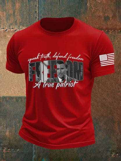Men's Freedom Is Not Free R.I.P Charlie Kirk Short Sleeve T-shirt
