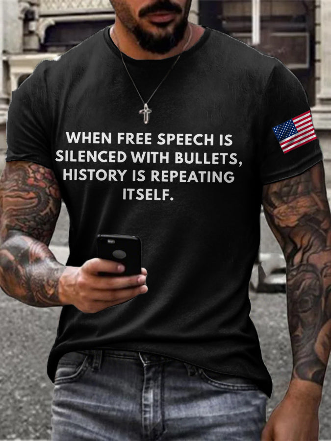 Men's Freedom True Patriot Printed T-shirt