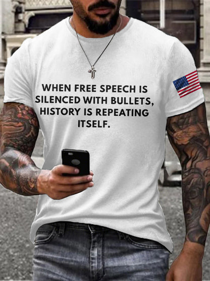 Men's Freedom True Patriot Printed T-shirt