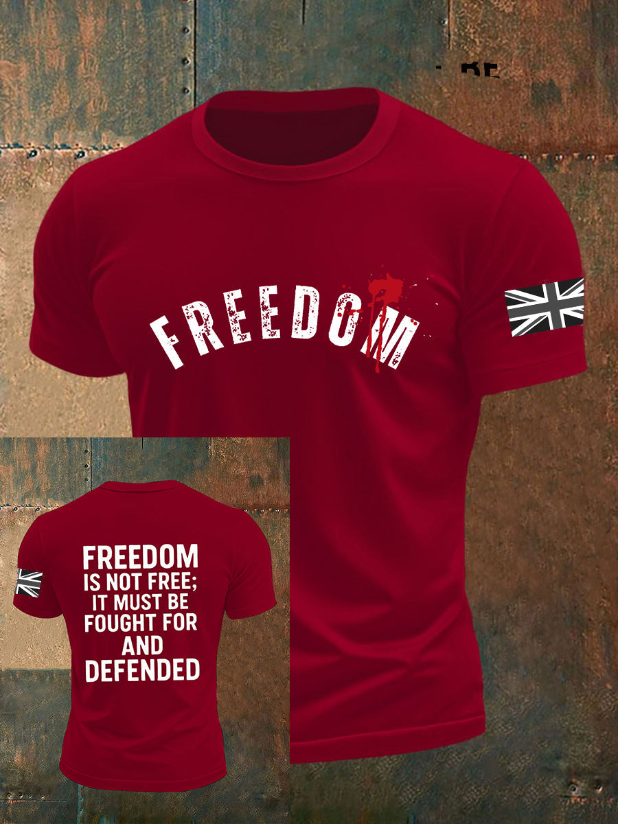 Men's Freedom Is Not Free R.I.P Charlie Kirk Short Sleeve T-shirt