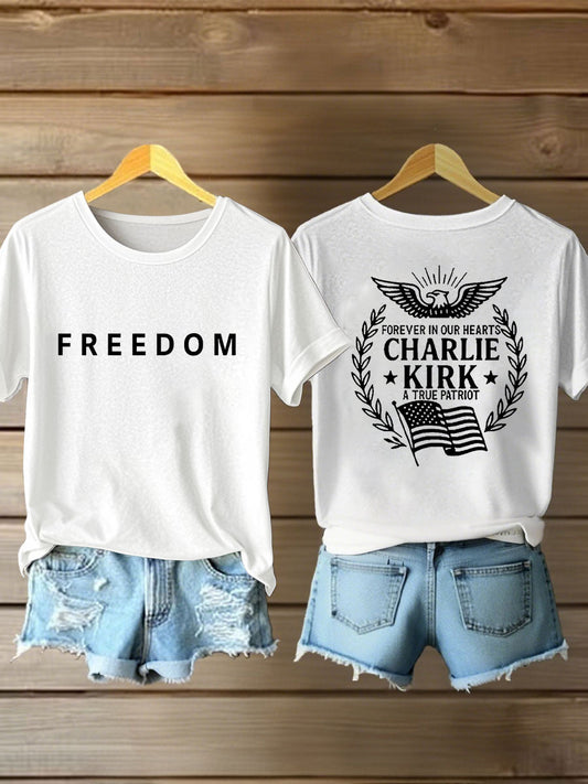 Women's Freedom Is Not Free R.I.P Charlie Kirk Short Sleeve T-shirt