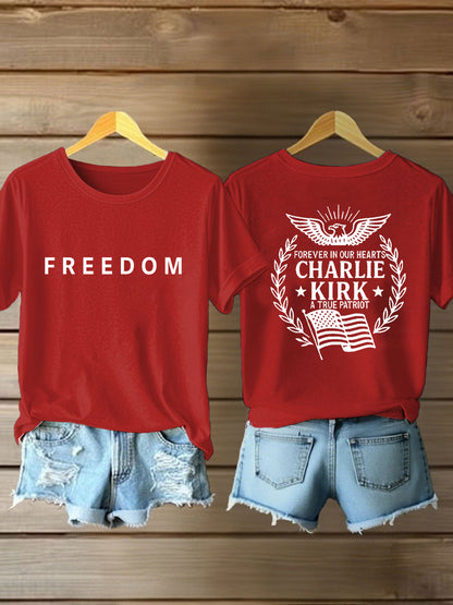 Women's Freedom Is Not Free R.I.P Charlie Kirk Short Sleeve T-shirt