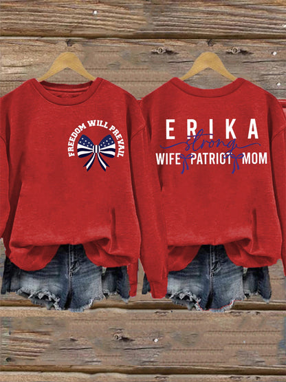 Women's Erika Kirk Strong Print Sweatshirt