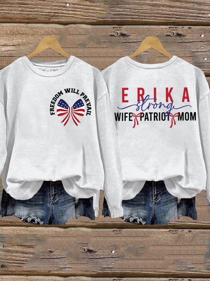 Women's Erika Kirk Strong Print Sweatshirt