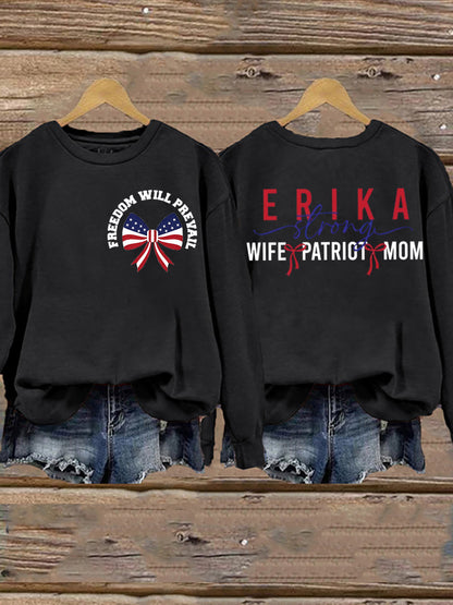 Women's Erika Kirk Strong Print Sweatshirt