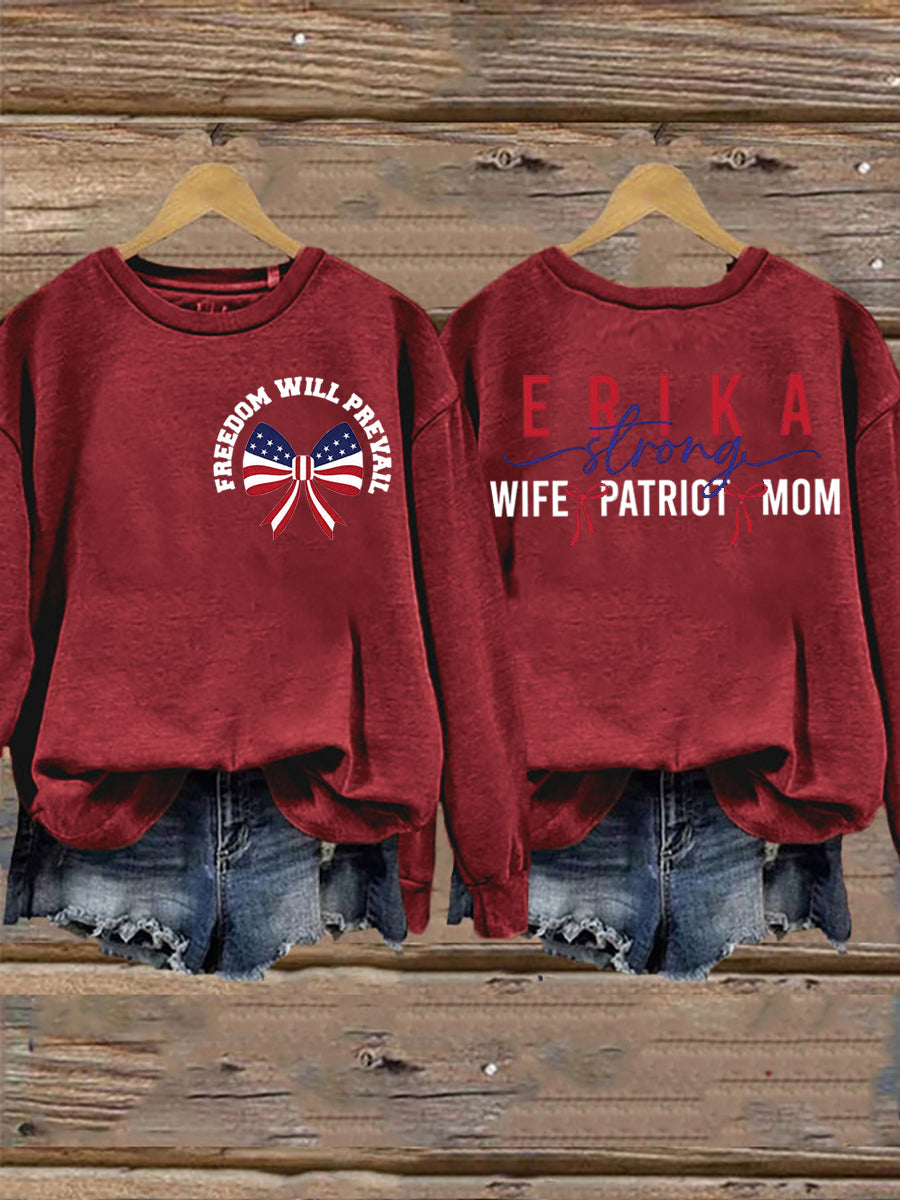 Women's Erika Kirk Strong Print Sweatshirt