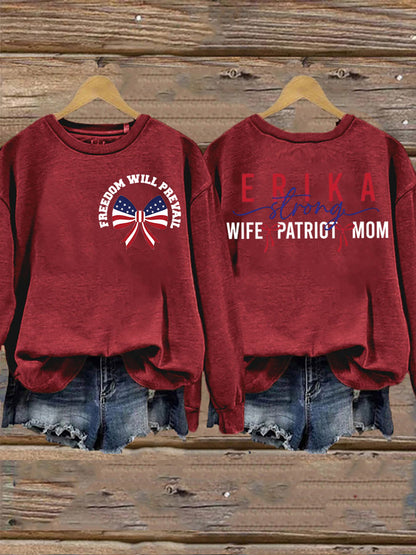 Women's Erika Kirk Strong Print Sweatshirt