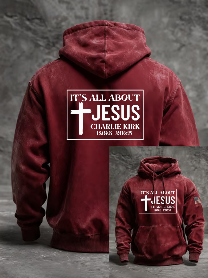 Men's Charlie Kirk Jesus Printed short sleeve shirt