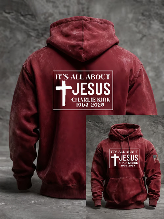 Men's Charlie Kirk Jesus Printed short sleeve shirt