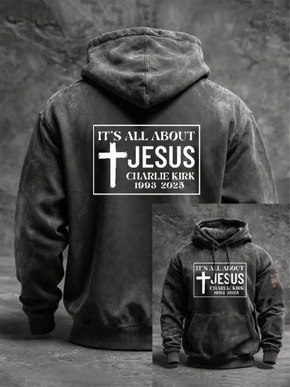 Men's Charlie Kirk Jesus Printed short sleeve shirt