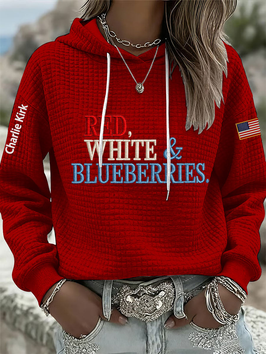 Women's "Red White & Blueberries" hooded sweatshirt ...