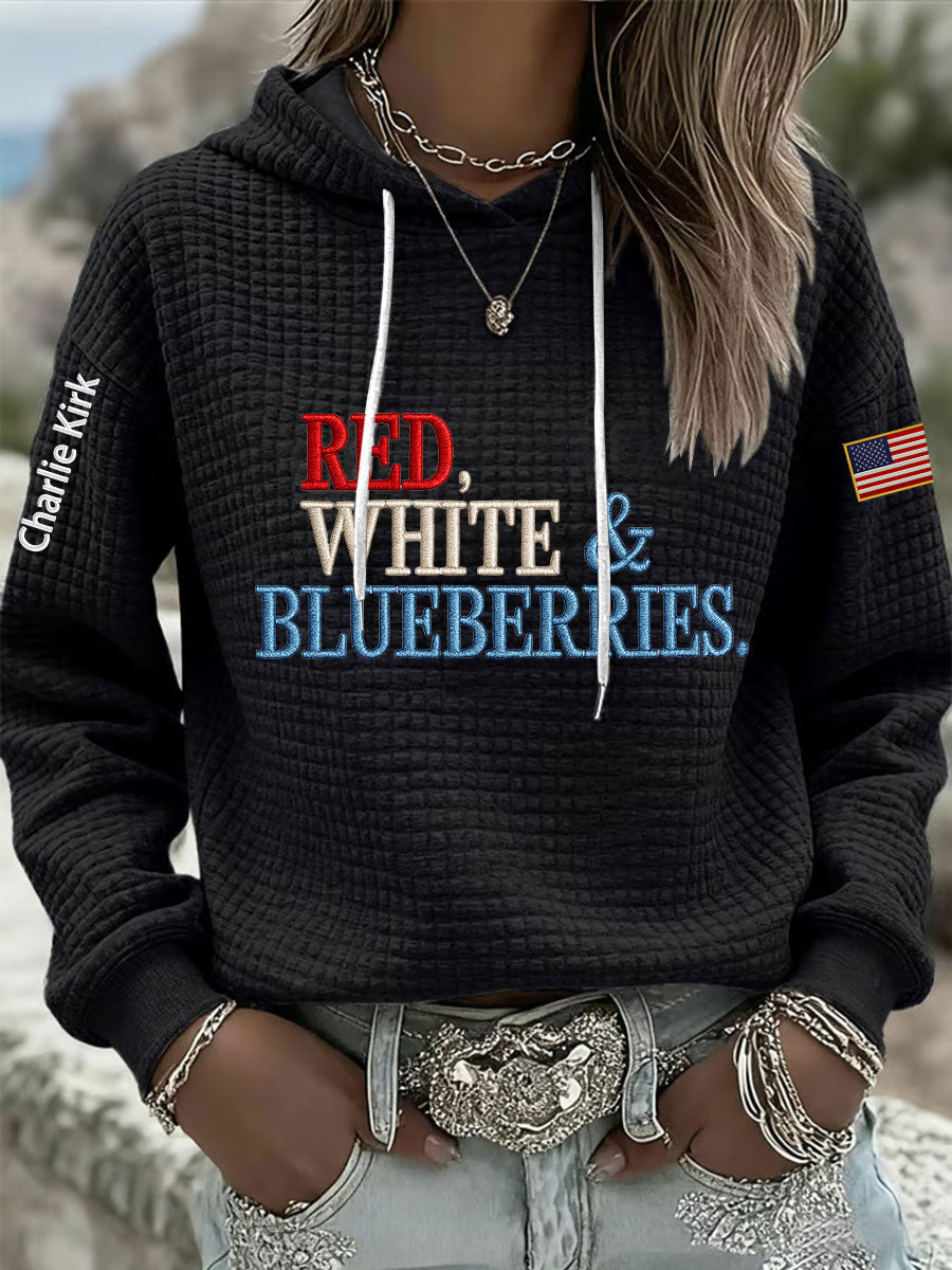 Women's "Red White & Blueberries" hooded sweatshirt ...