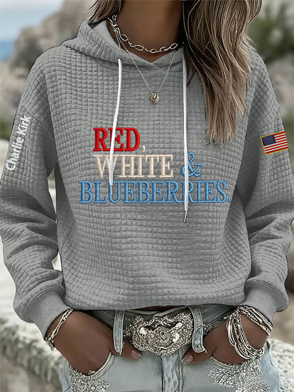 Women's "Red White & Blueberries" hooded sweatshirt ...