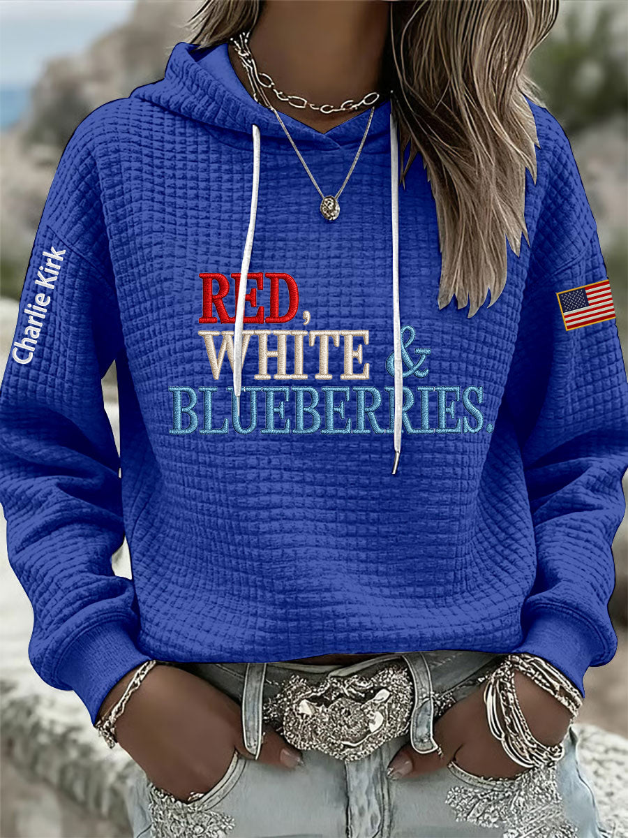 Women's "Red White & Blueberries" hooded sweatshirt ...