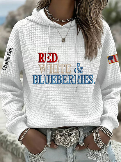 Women's "Red White & Blueberries" hooded sweatshirt ...