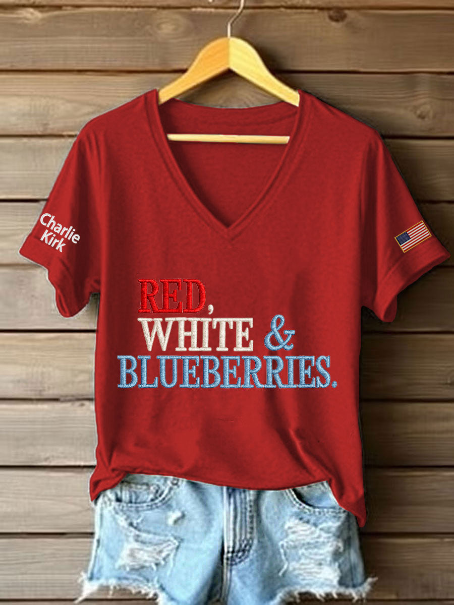 Women's 'Red White & Blueberries' T-shirt