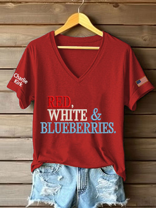 Women's 'Red White & Blueberries' T-shirt