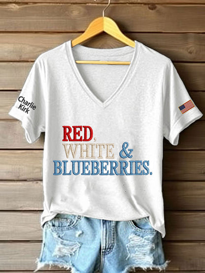 Women's 'Red White & Blueberries' T-shirt
