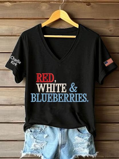 Women's 'Red White & Blueberries' T-shirt