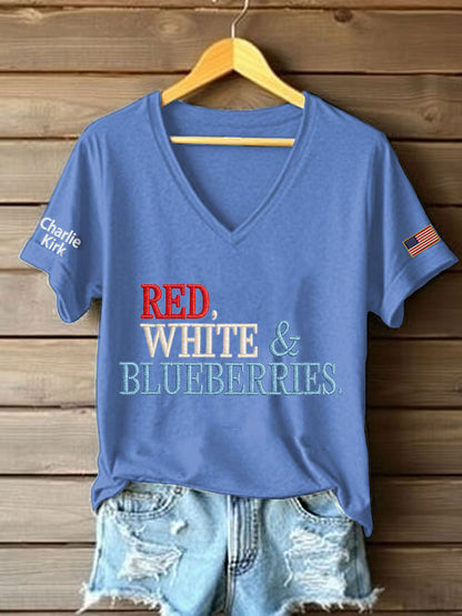 Women's 'Red White & Blueberries' T-shirt