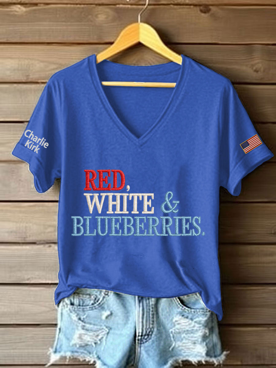 Women's 'Red White & Blueberries' T-shirt