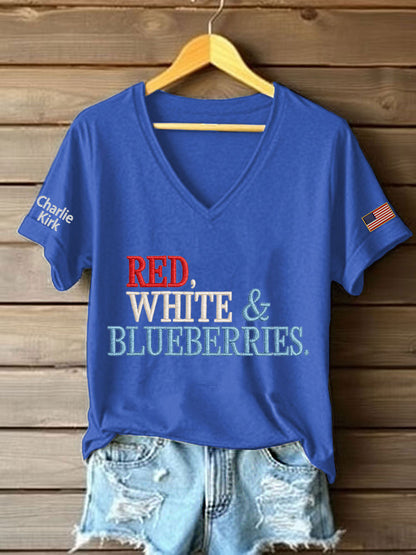 Women's 'Red White & Blueberries' T-shirt