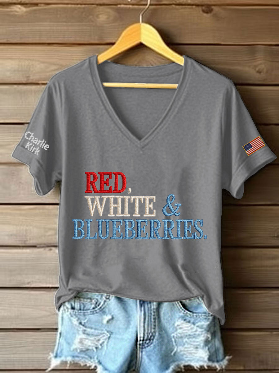 Women's 'Red White & Blueberries' T-shirt