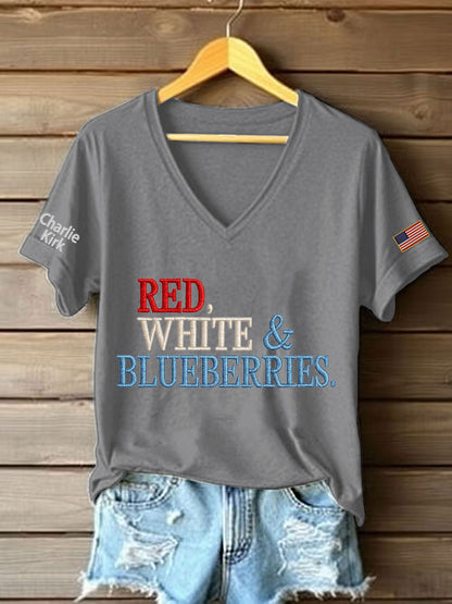 Women's 'Red White & Blueberries' T-shirt