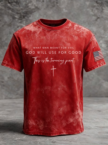 Men's What Man Meant For Evil God Will Use For Good Short Sleeves T-shirt