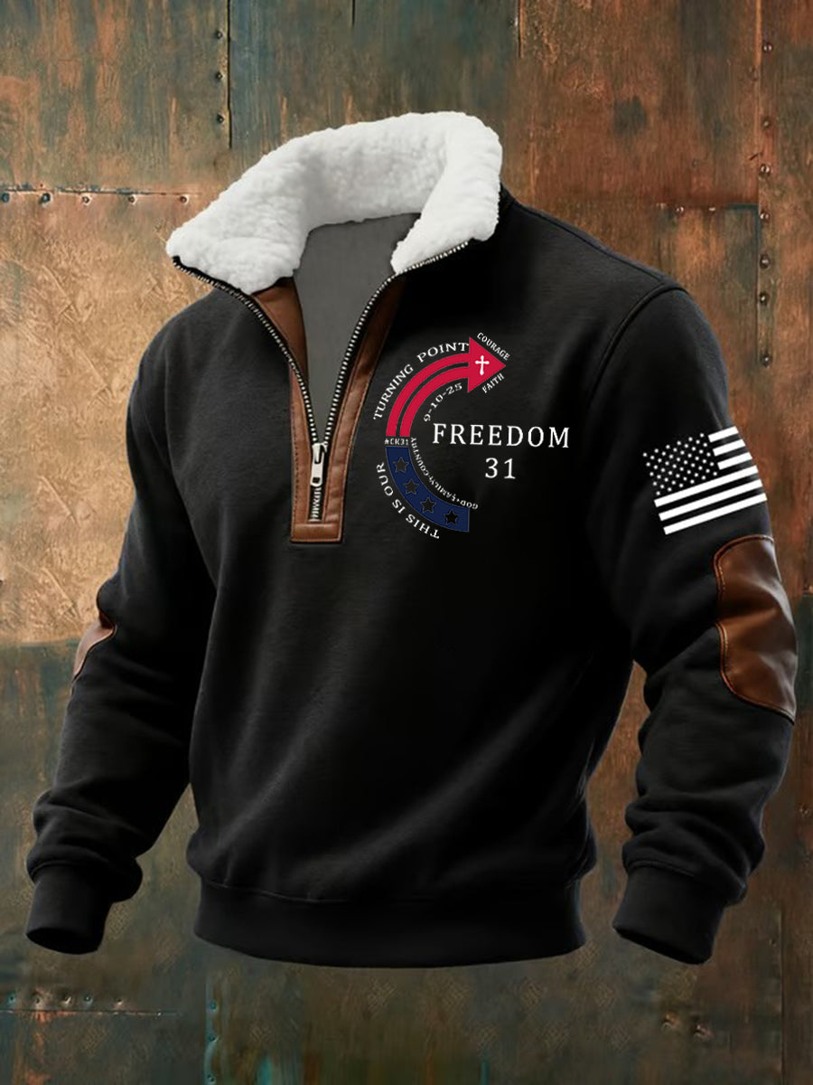 Men's This Is Our God Family Country Freedom 31 Printed Sweatshirt
