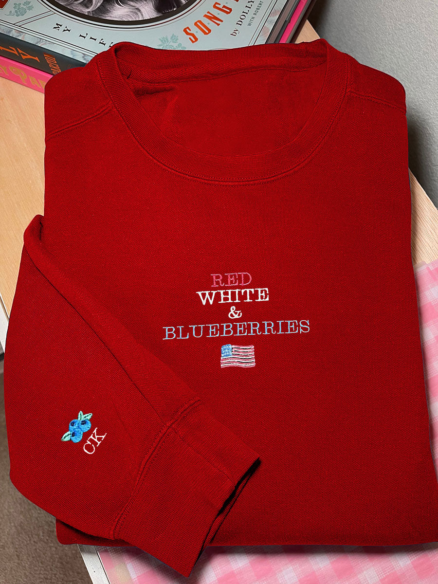 Women's Red White & Blueberries casual sweatshirt