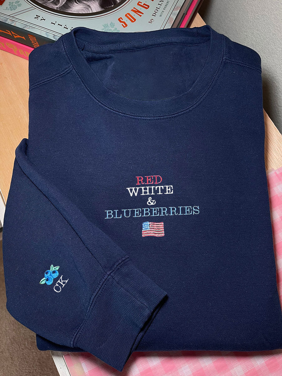 Women's Red White & Blueberries casual sweatshirt