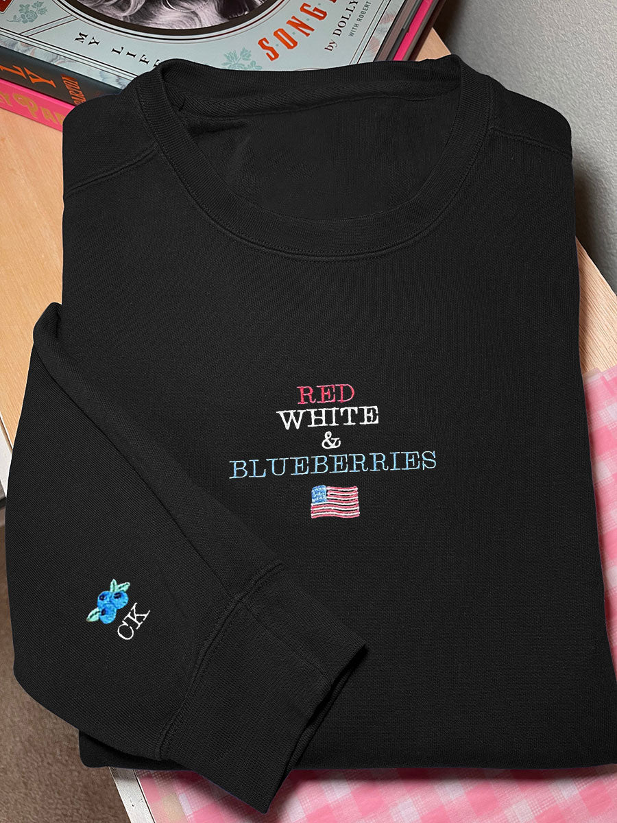 Women's Red White & Blueberries casual sweatshirt