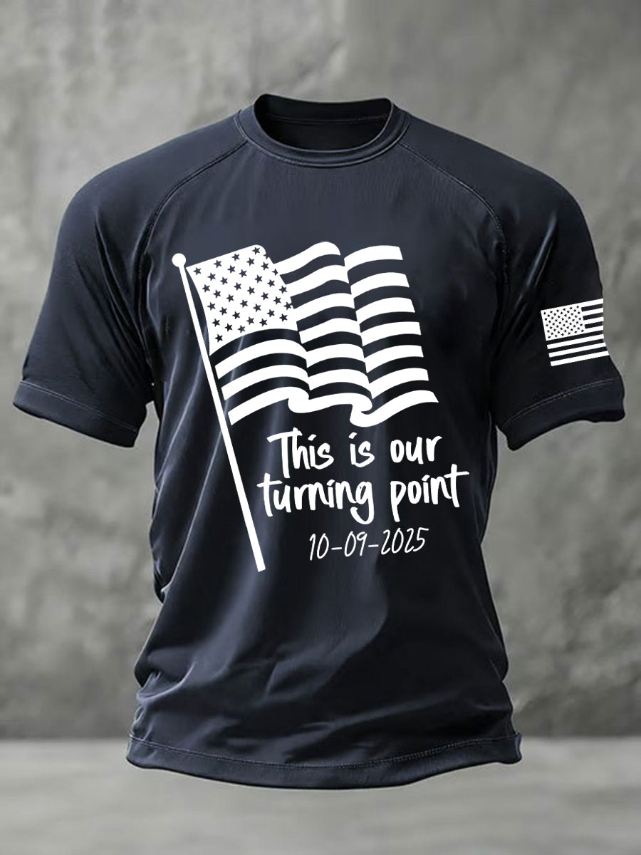 Men's This is the Turning Point Printed Casual short sleeves t-shirt