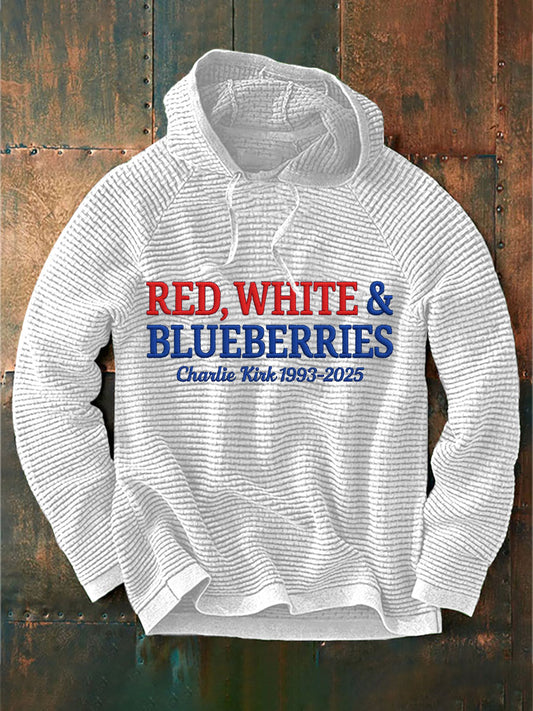 Men's Red White & Blueberries Casual Hoodie