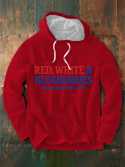 Men's Red White & Blueberries Casual Hoodie