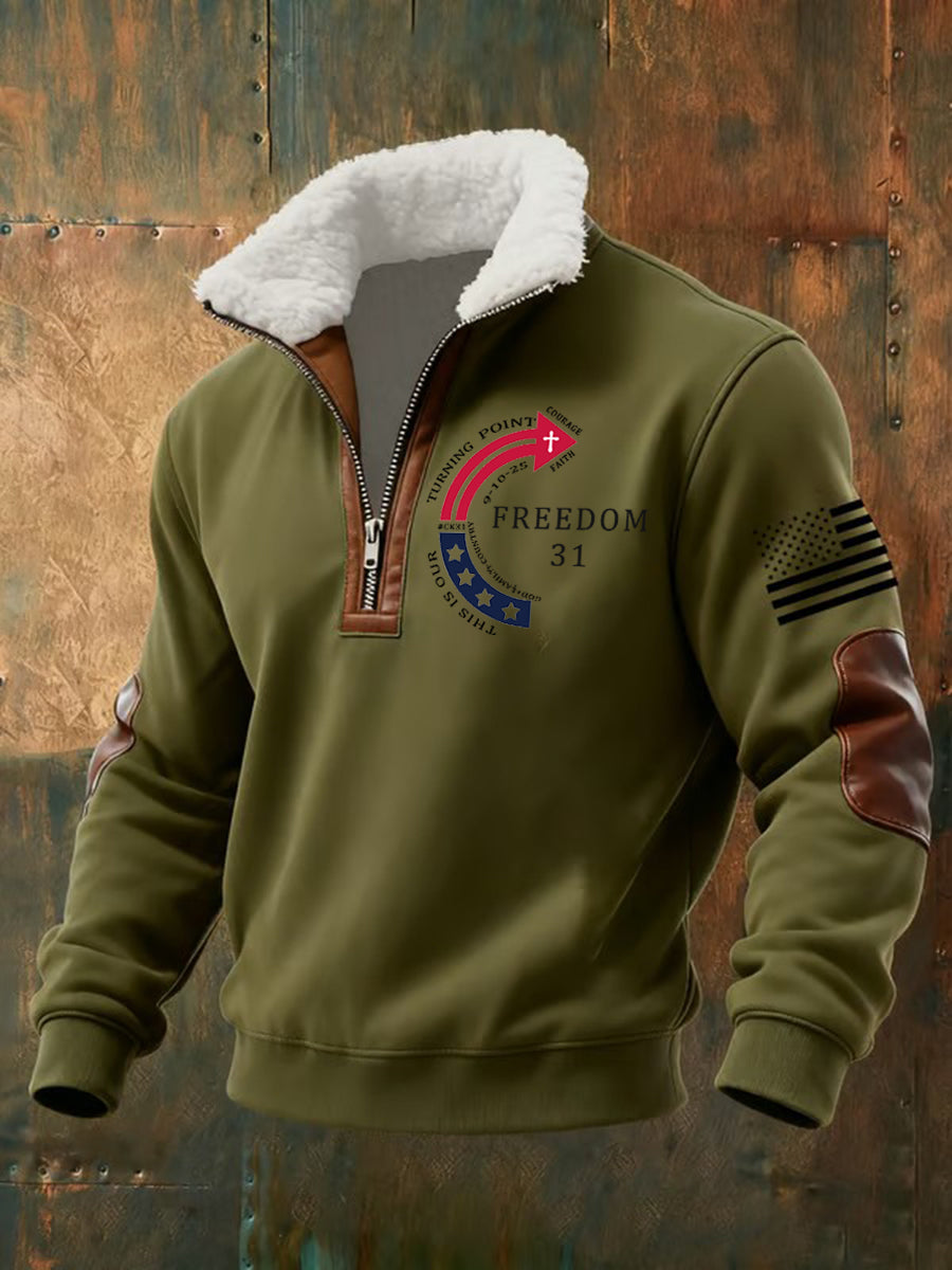 Men's This Is Our God Family Country Freedom 31 Printed Sweatshirt