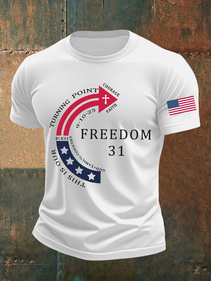Men's This Is Our God Family Country Freedom 31 Printed T-shirt