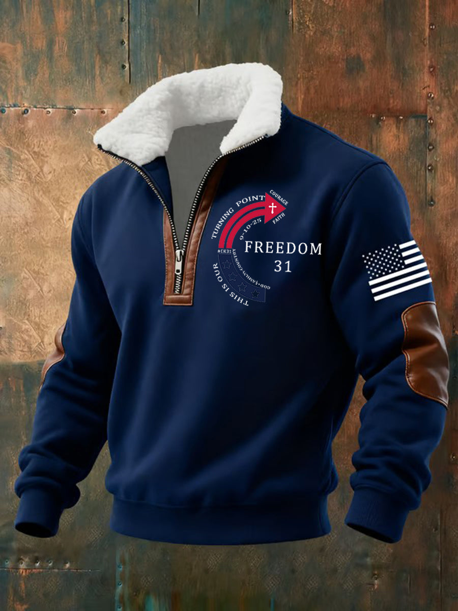 Men's This Is Our God Family Country Freedom 31 Printed Sweatshirt