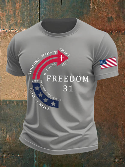 Men's This Is Our God Family Country Freedom 31 Printed T-shirt