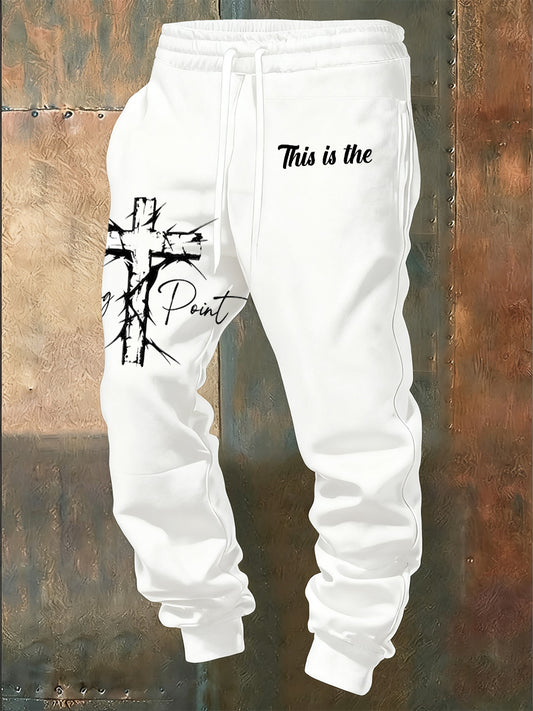 Men's Turning Point Art Print Casual Trousers